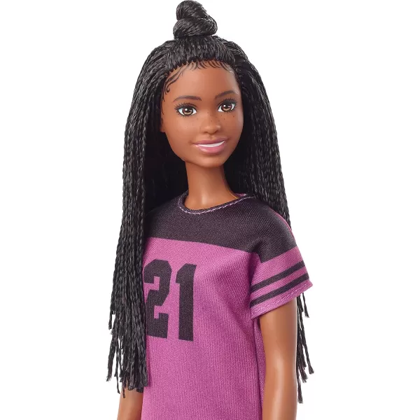 imageBarbie Big City Big Dreams Brooklyn Roberts Doll 115in Brunette with Braids ampamp Music Studio Playset with Keyboard ampamp Accessories Gift for 3 to 7 Year Olds