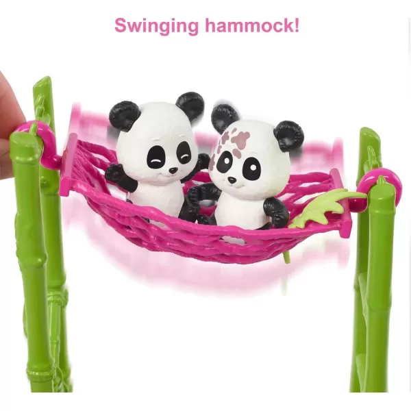 imageBarbie Careers Playset Baby Panda Care ampamp Rescue Set with Vet Fashion Doll 2 ColorChange Pandas ampamp 20 Accessories