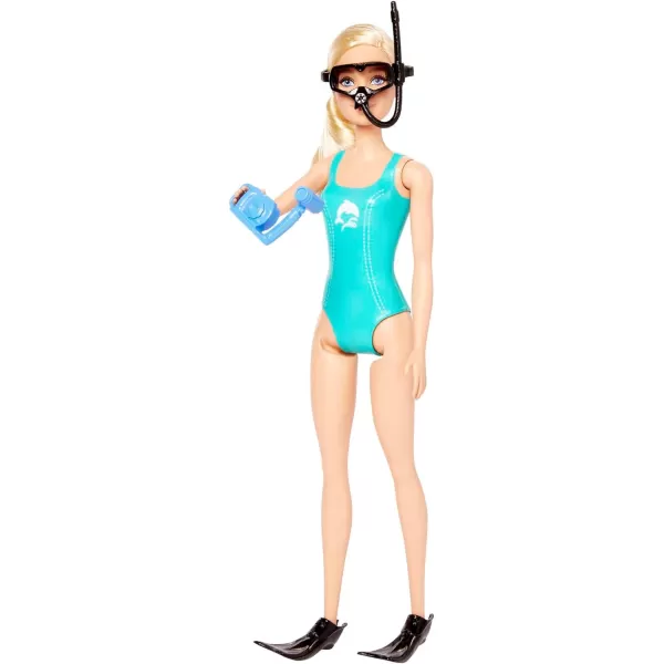 imageBarbie Careers Playset Mobile Lab Set with Blonde Marine Biologist Fashion Doll ampamp 10 Accessories Case Opens for Storage ampamp TravelMulticolor