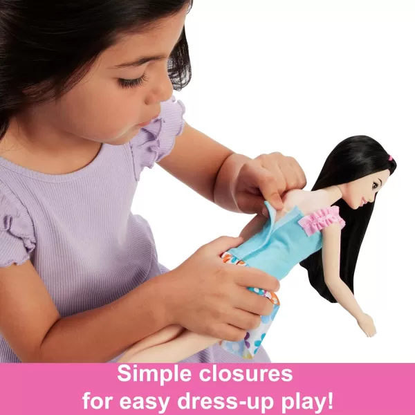 imageBarbie My First Preschool Doll Renee with 135inch Soft Posable Body ampamp Black Hair Plush Squirrel ampamp AccessoriesSquirrel