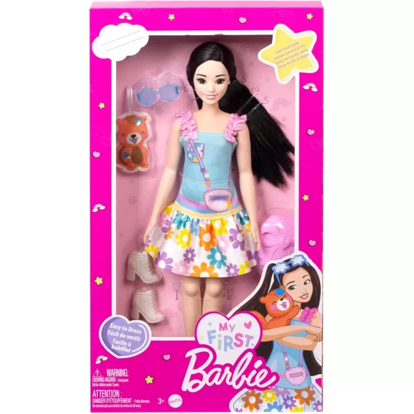 imageBarbie My First Preschool Doll Renee with 135inch Soft Posable Body ampamp Black Hair Plush Squirrel ampamp AccessoriesSquirrel