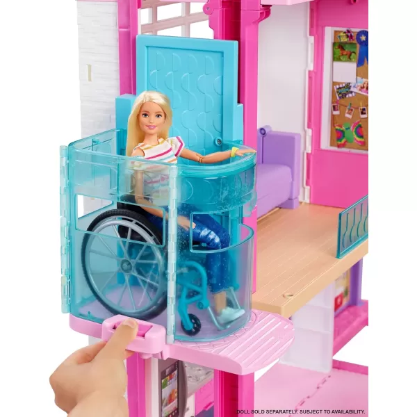 imageBarbie DreamHouse Doll House Playset with 70 Accessories Including Transforming Furniture Elevator Slide Lights ampamp SoundsDreamhouse