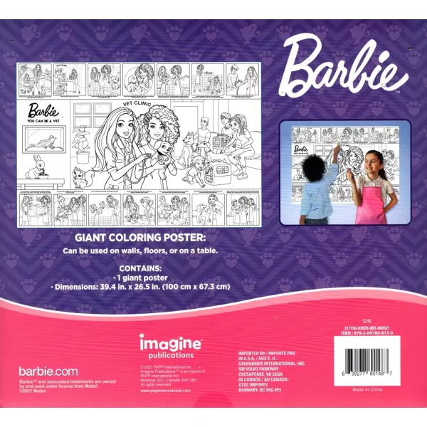 imageBarbie  Giant Coloring Poster  over 3 Feet Wide