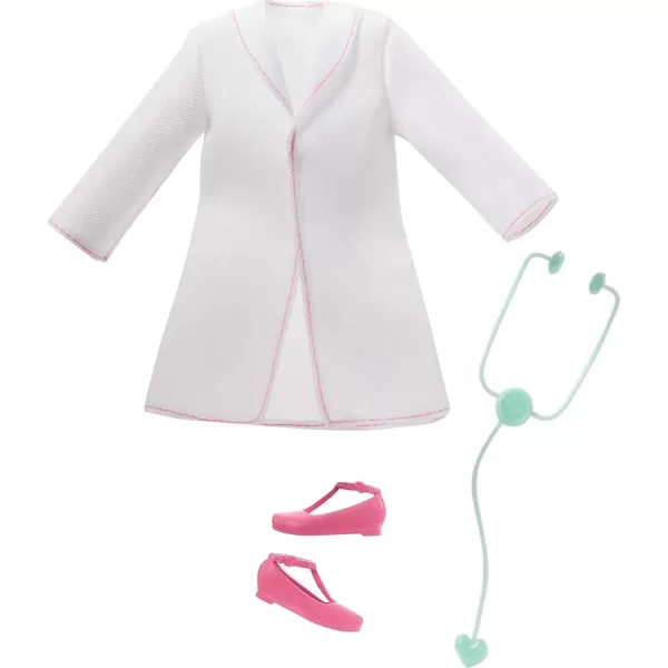 imageBarbie Careers Fashion Doll ampamp Accessory Nurse Wearing Print Top Pink Pants ampamp White Shoes with StethoscopeMulticolor