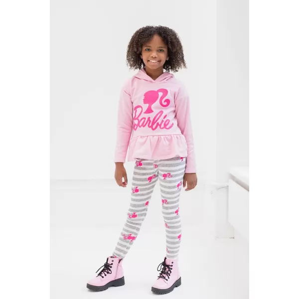 imageBarbie Girls Fleece Hoodie and Leggings Outfit Set Toddler to Big Kid Sizes 2T  1820Pink