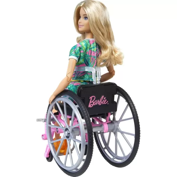 imageBarbie Fashionistas Doll 165 with Wheelchair ampamp Ramp Wavy Blonde Hair ampamp TropicalPrint Outfit with Accessories Amazon ExclusiveTropical Print