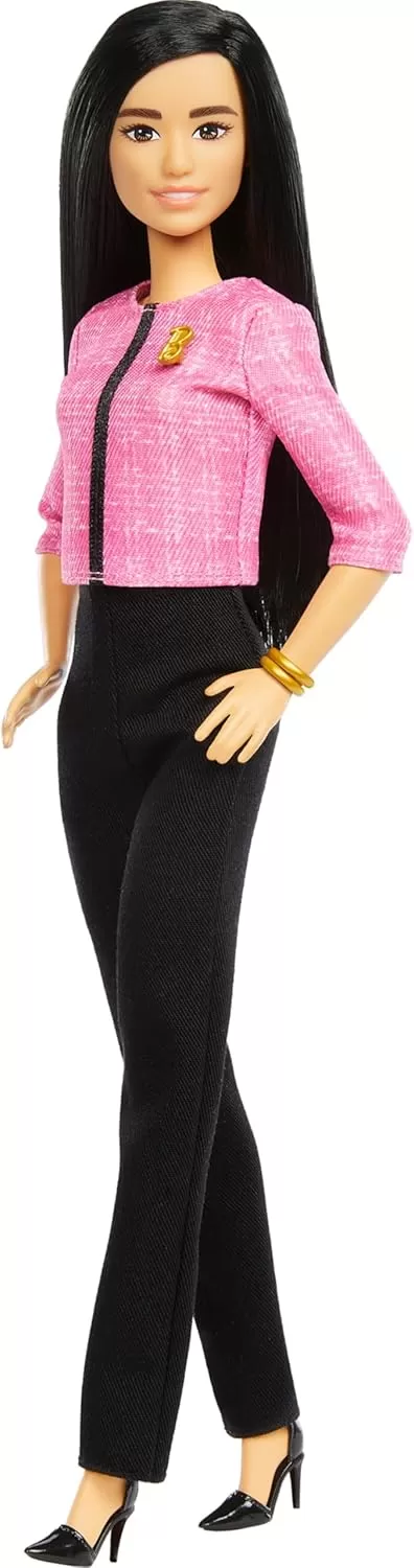 imageBarbie Careers Doll ampamp Accessories Future Leader with Black Hair Wearing Outfit with 2 Golden Bracelets ampamp B Pin Includes Sticker for Kids