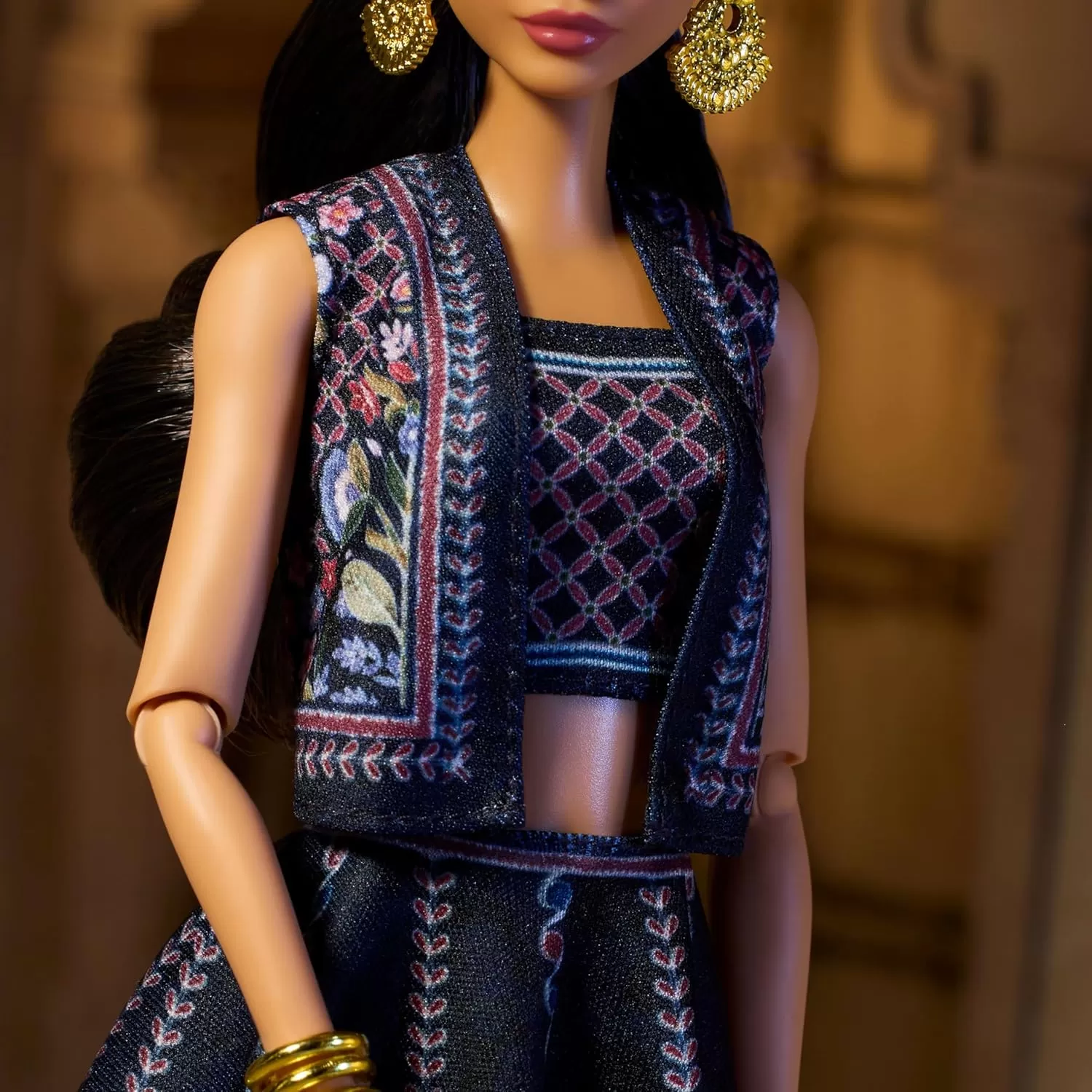 imageBarbie Diwali Doll by Anita Dongre Wearing Festival of Lights Look Holiday Collectible with Doll Stand ampamp Certificate of Authenticity