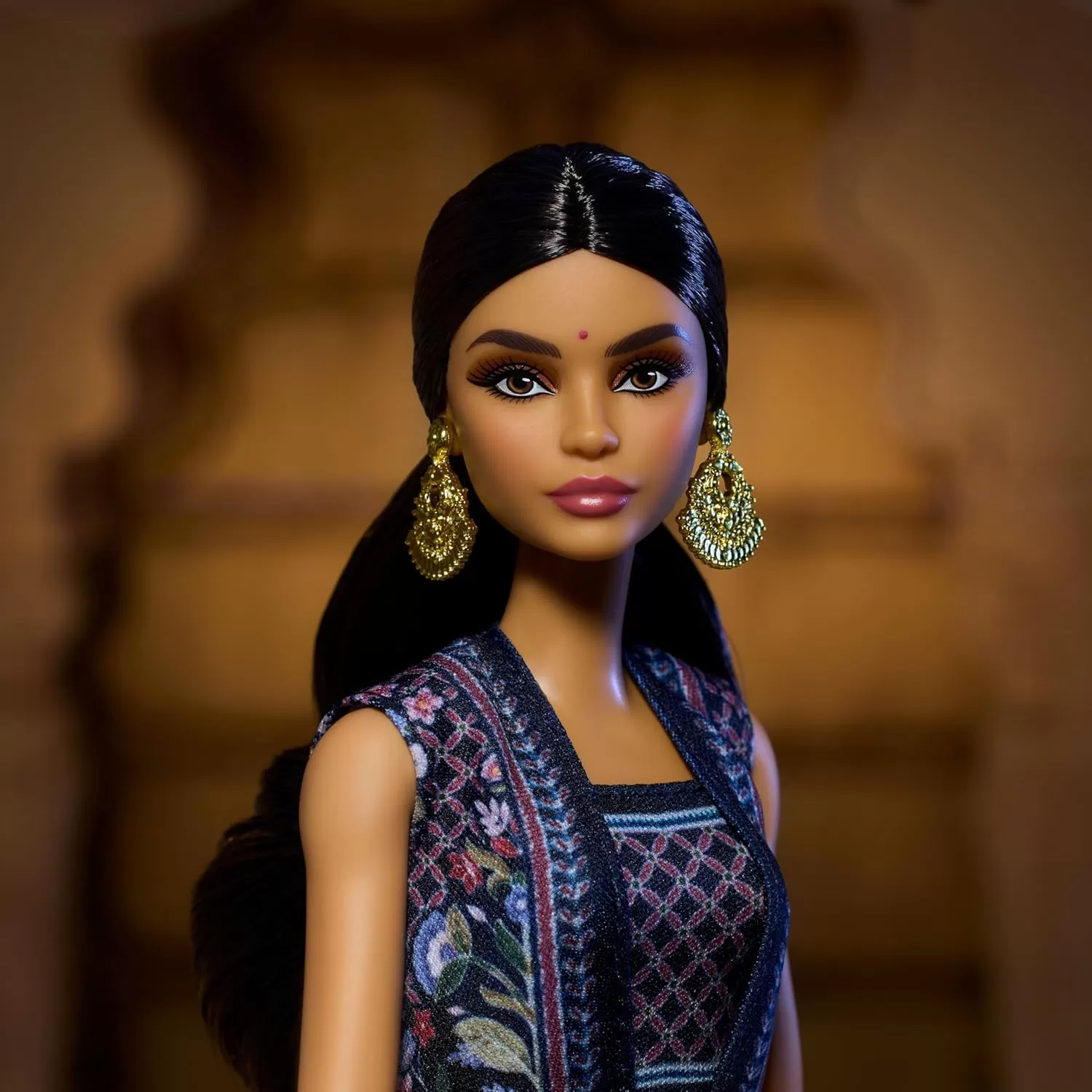 imageBarbie Diwali Doll by Anita Dongre Wearing Festival of Lights Look Holiday Collectible with Doll Stand ampamp Certificate of Authenticity
