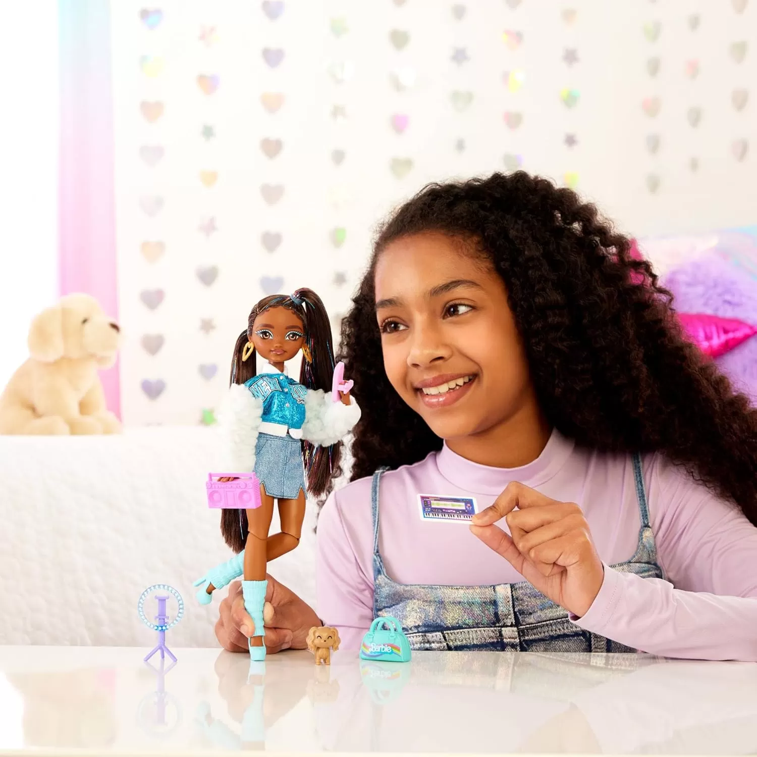 imageBarbie Dream Besties Doll ampamp Accessories Playset Brooklyn Posable Fashion Doll with Long Black Hair 9 MusicThemed PiecesBrooklyn