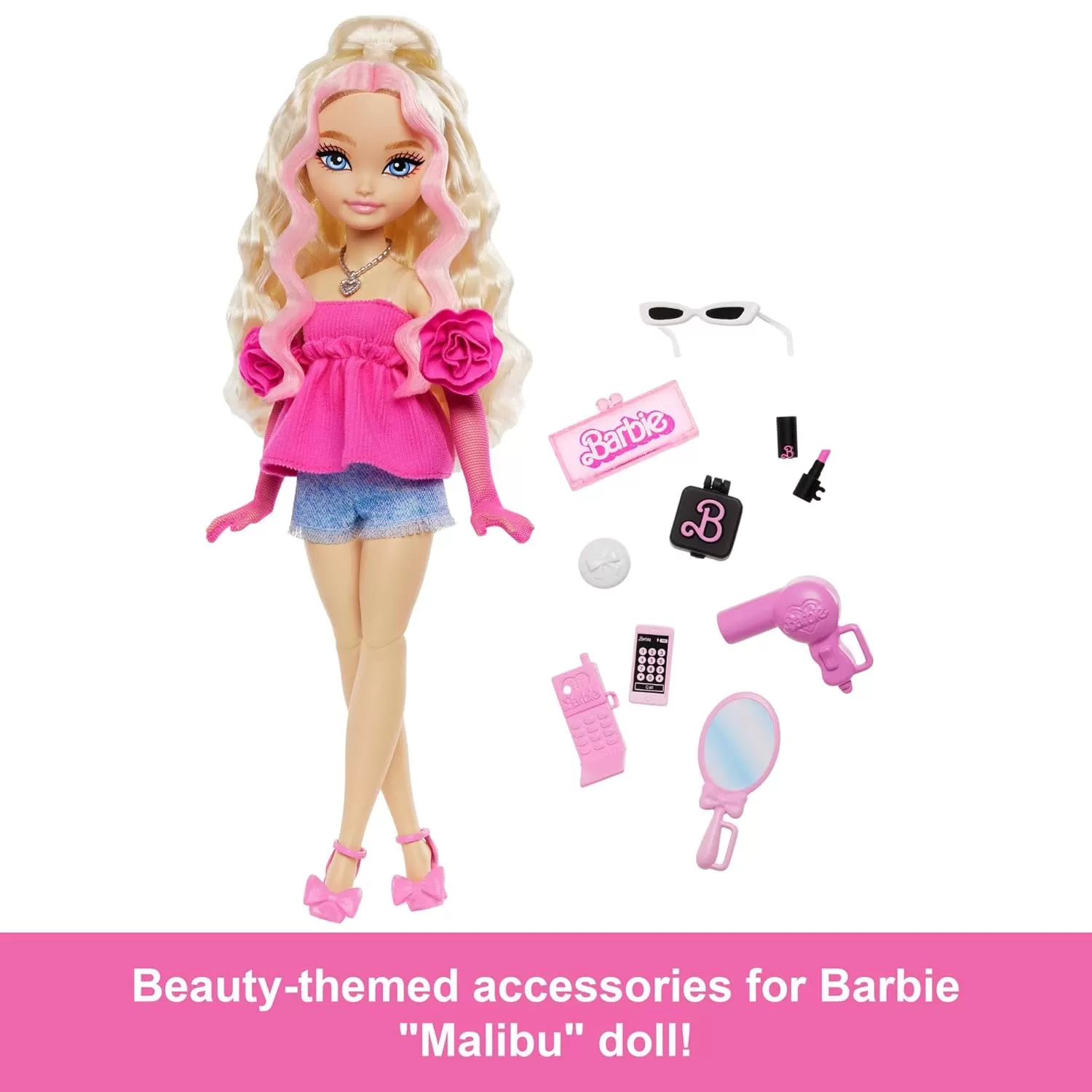 imageBarbie Dream Besties Doll ampamp Accessories Playset Brooklyn Posable Fashion Doll with Long Black Hair 9 MusicThemed PiecesMalibu