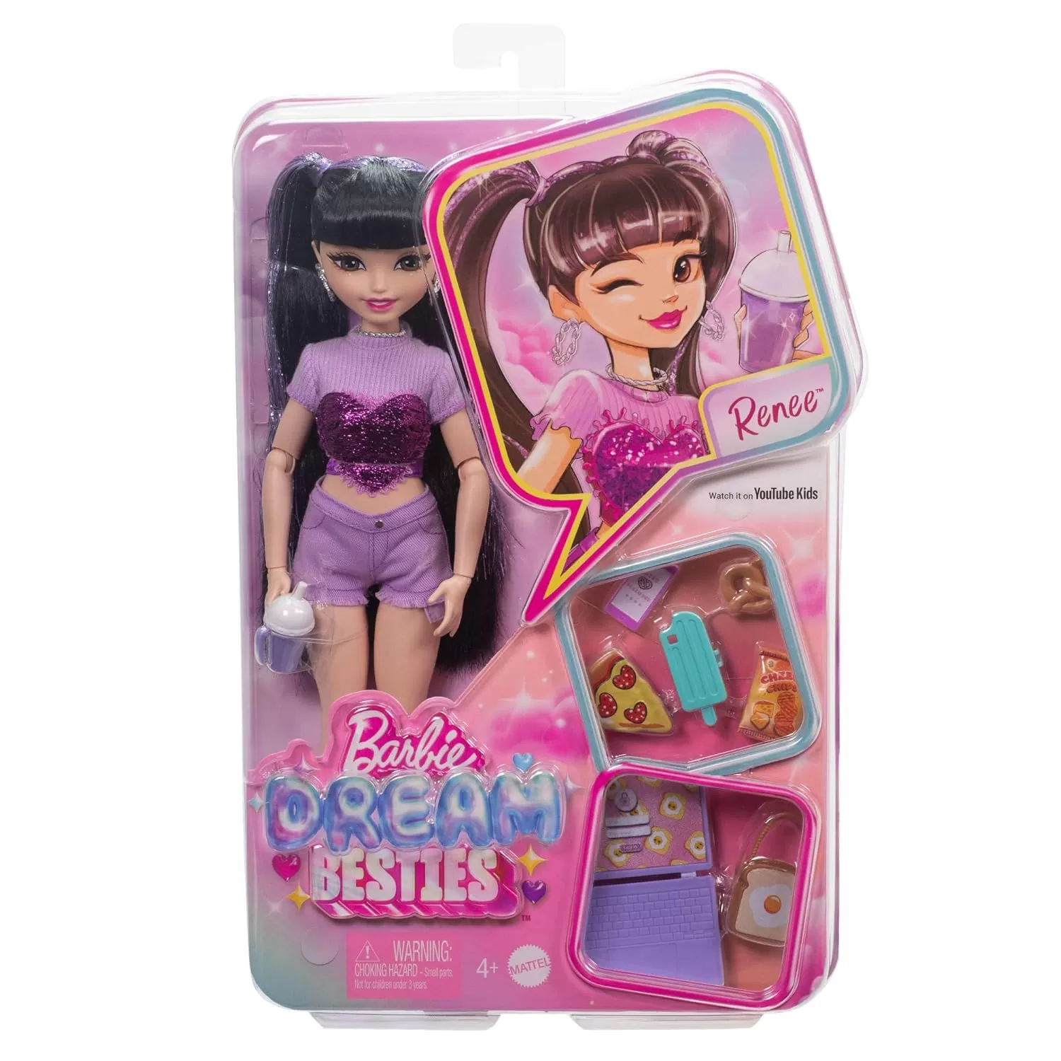 imageBarbie Dream Besties Doll ampamp Accessories Playset Brooklyn Posable Fashion Doll with Long Black Hair 9 MusicThemed PiecesRenee