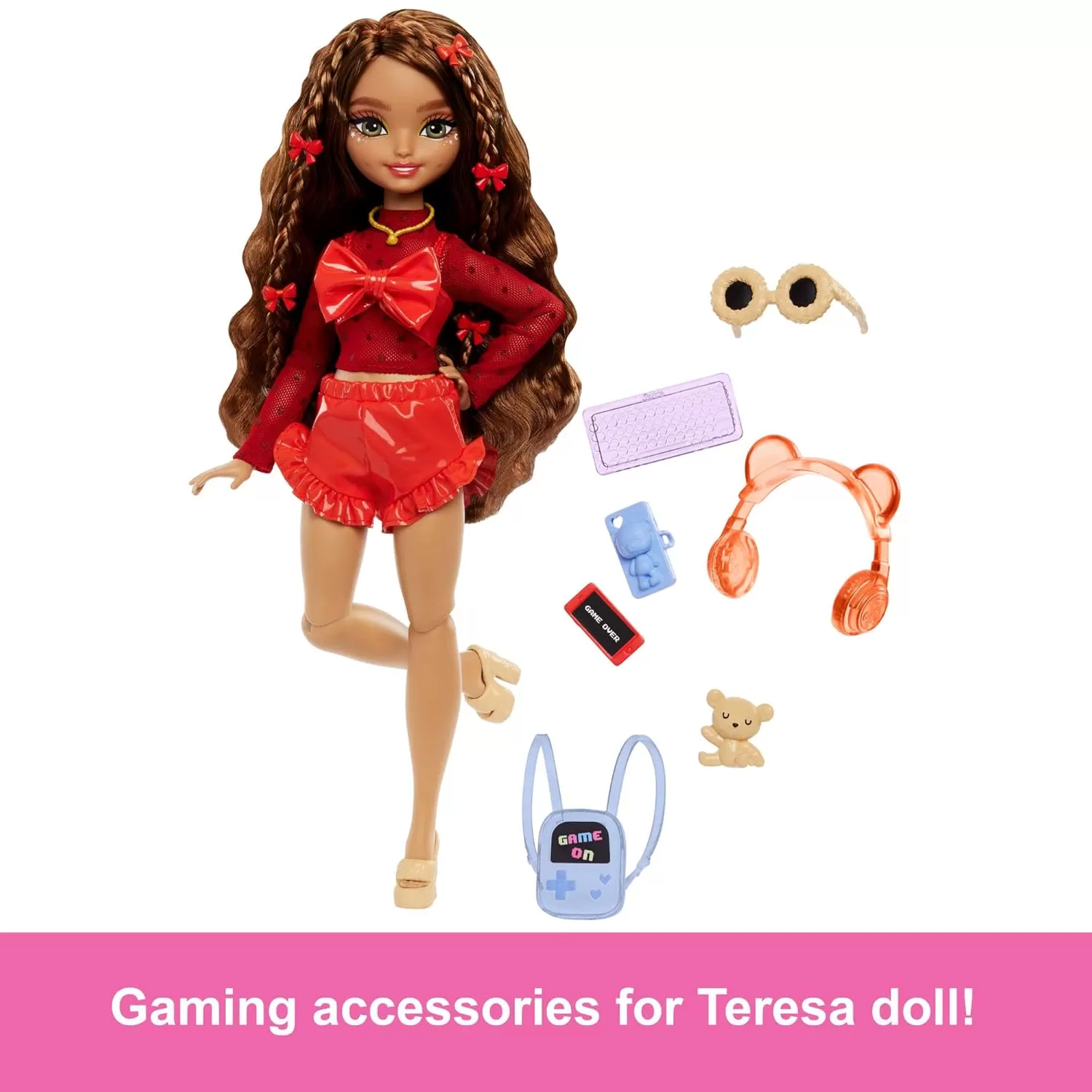 imageBarbie Dream Besties Doll ampamp Accessories Playset Brooklyn Posable Fashion Doll with Long Black Hair 9 MusicThemed PiecesTeresa