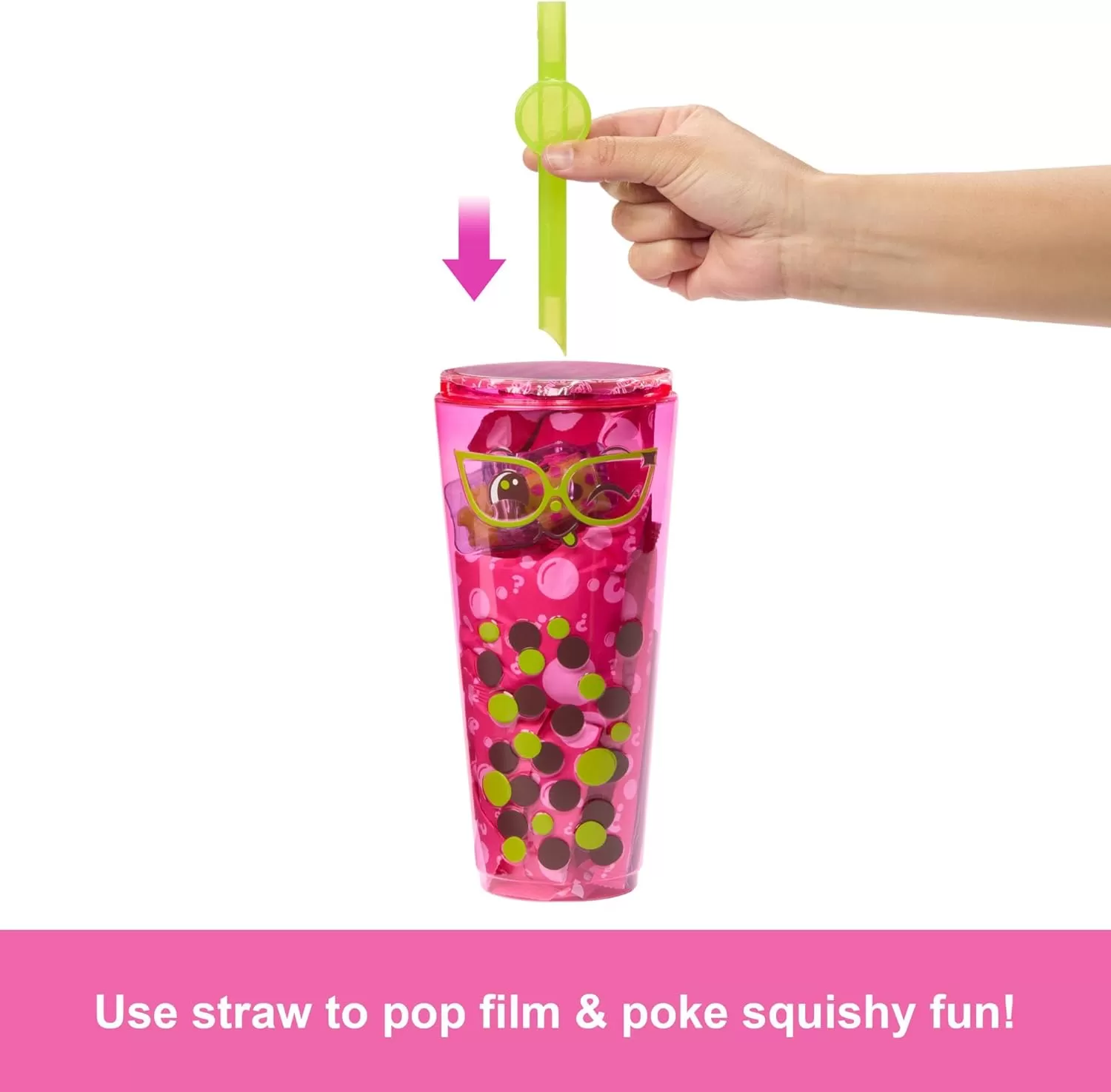 imageBarbie Pop Reveal Bubble Tea Series Doll ampamp Accessories with Fashion Doll ampamp Pet 8 Surprises Include Color Change Cup with Storage Styles May VaryBerry Bliss