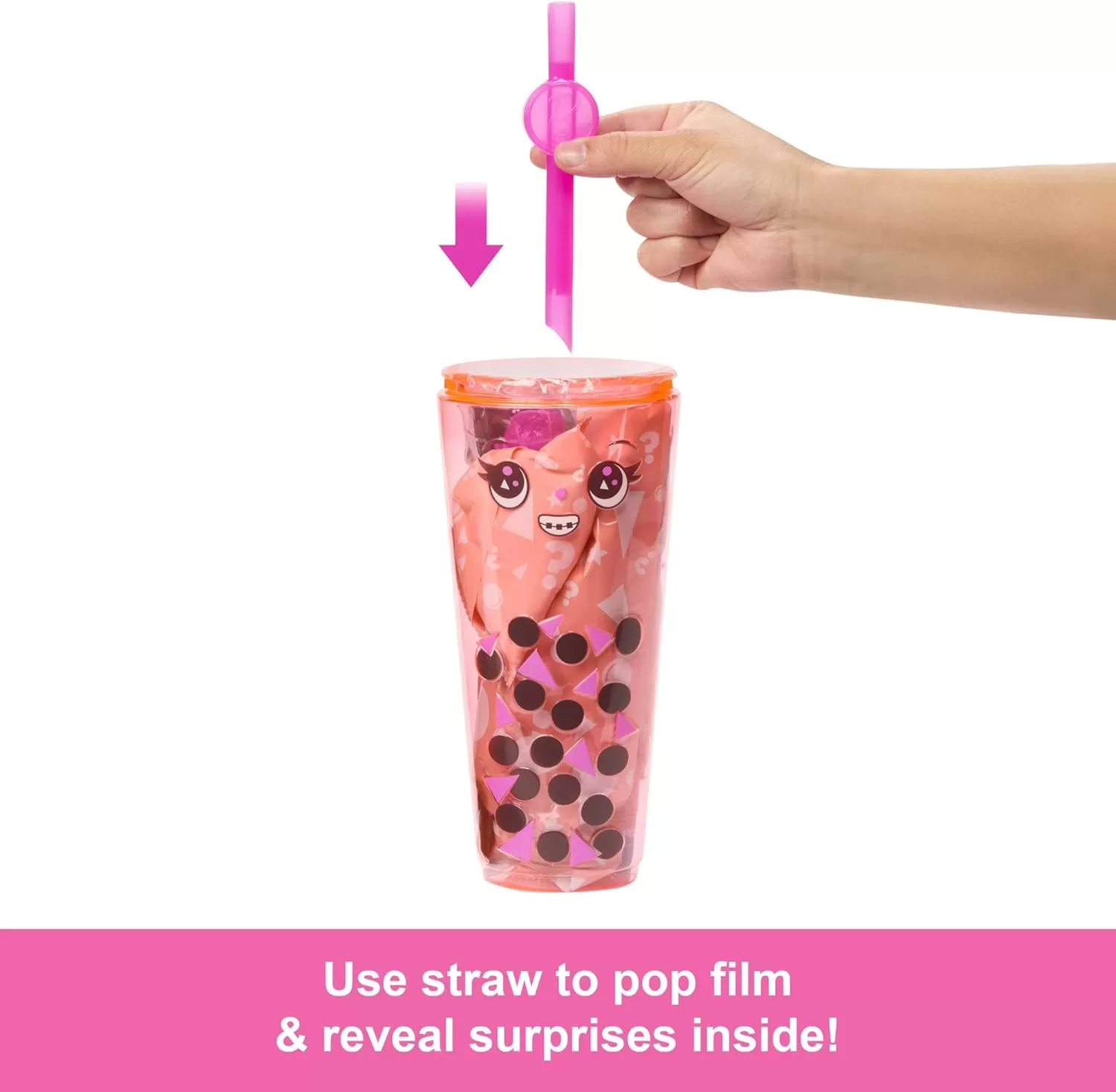 imageBarbie Pop Reveal Bubble Tea Series Doll ampamp Accessories with Fashion Doll ampamp Pet 8 Surprises Include Color Change Cup with Storage Styles May VaryMango Mochi