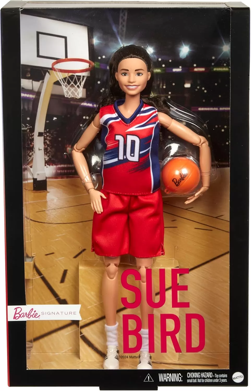 imageBarbie Signature Doll Sue Bird with No 10 Uniform Clothes ampamp Basketball Accessory