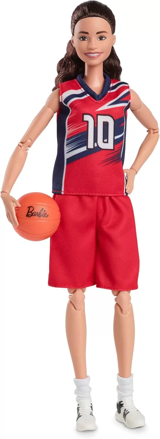 imageBarbie Signature Doll Sue Bird with No 10 Uniform Clothes ampamp Basketball Accessory