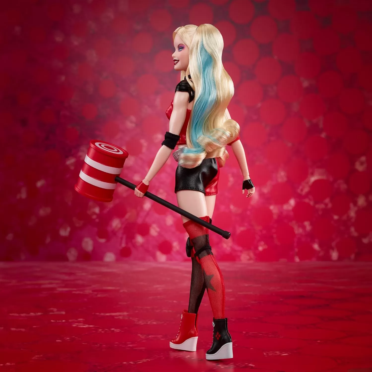 imageBarbie Signature Harley Quinn Collector Doll with Posable Body Iconic Outfit and Mallet Accessory DC Batman 85th Anniversary Collectible