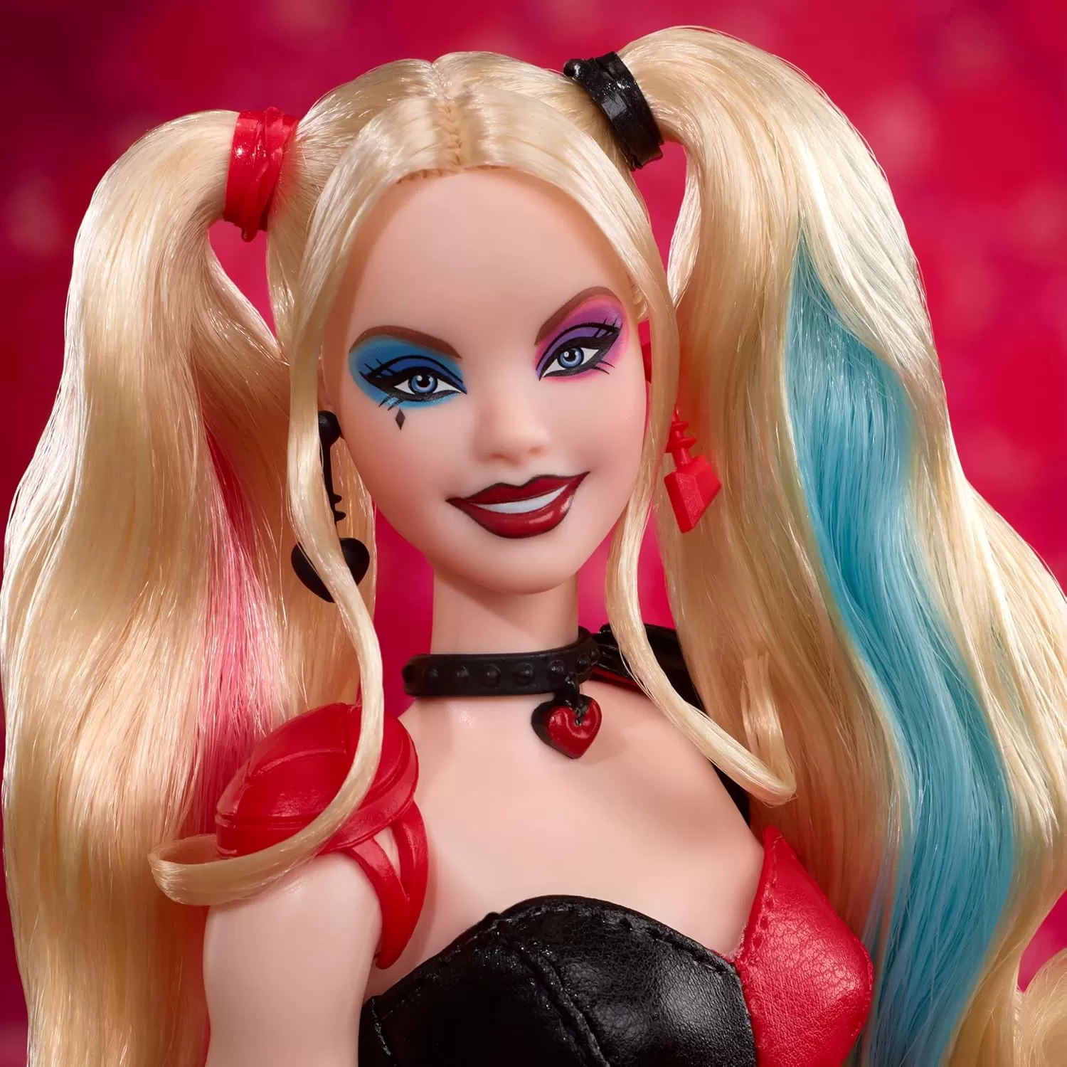 imageBarbie Signature Harley Quinn Collector Doll with Posable Body Iconic Outfit and Mallet Accessory DC Batman 85th Anniversary Collectible
