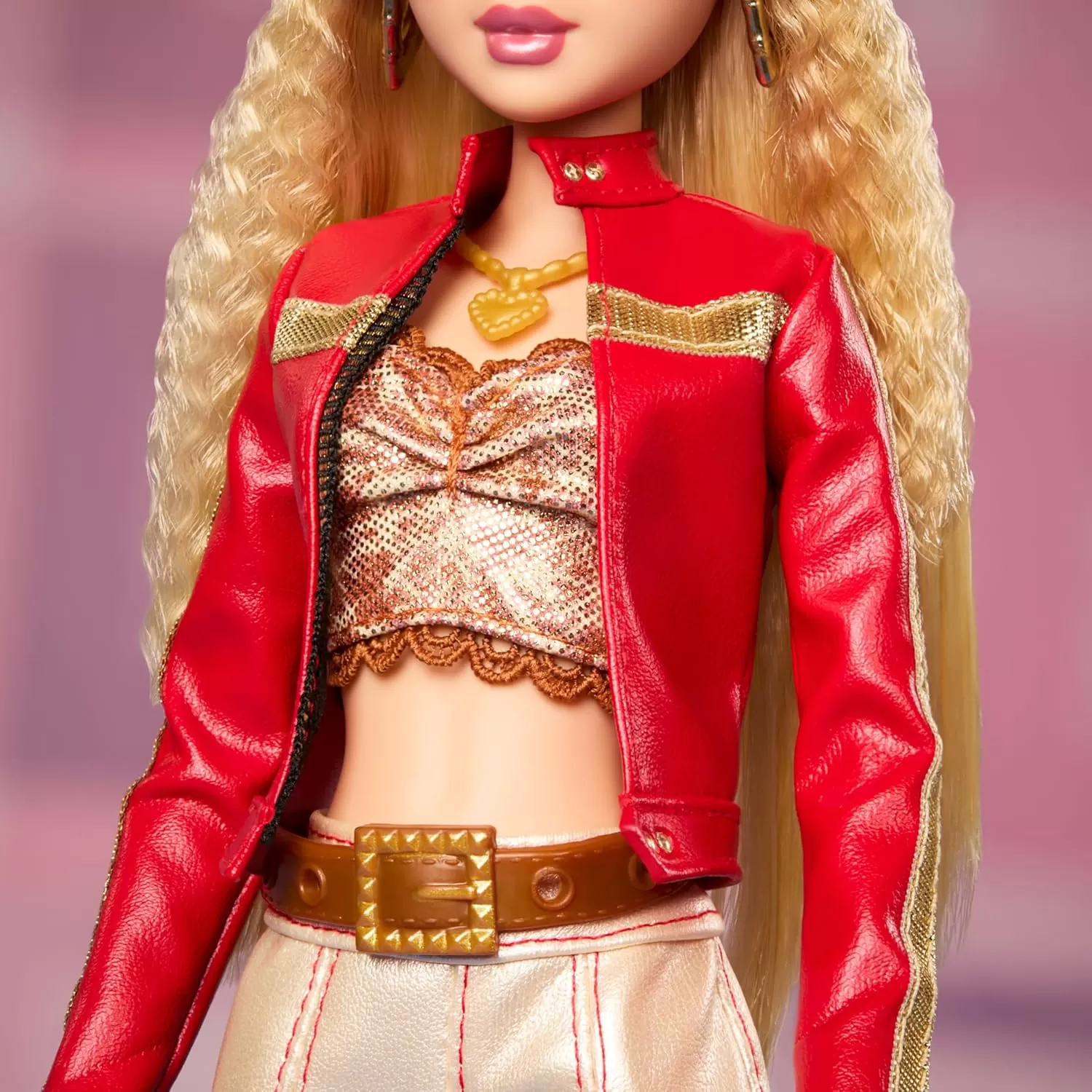 imageBarbie Signature My Scene Doll and Accessories in Y2KInspired Outfit with Pleather Jacket Flare Pants Saddle Bag and Doll Stand