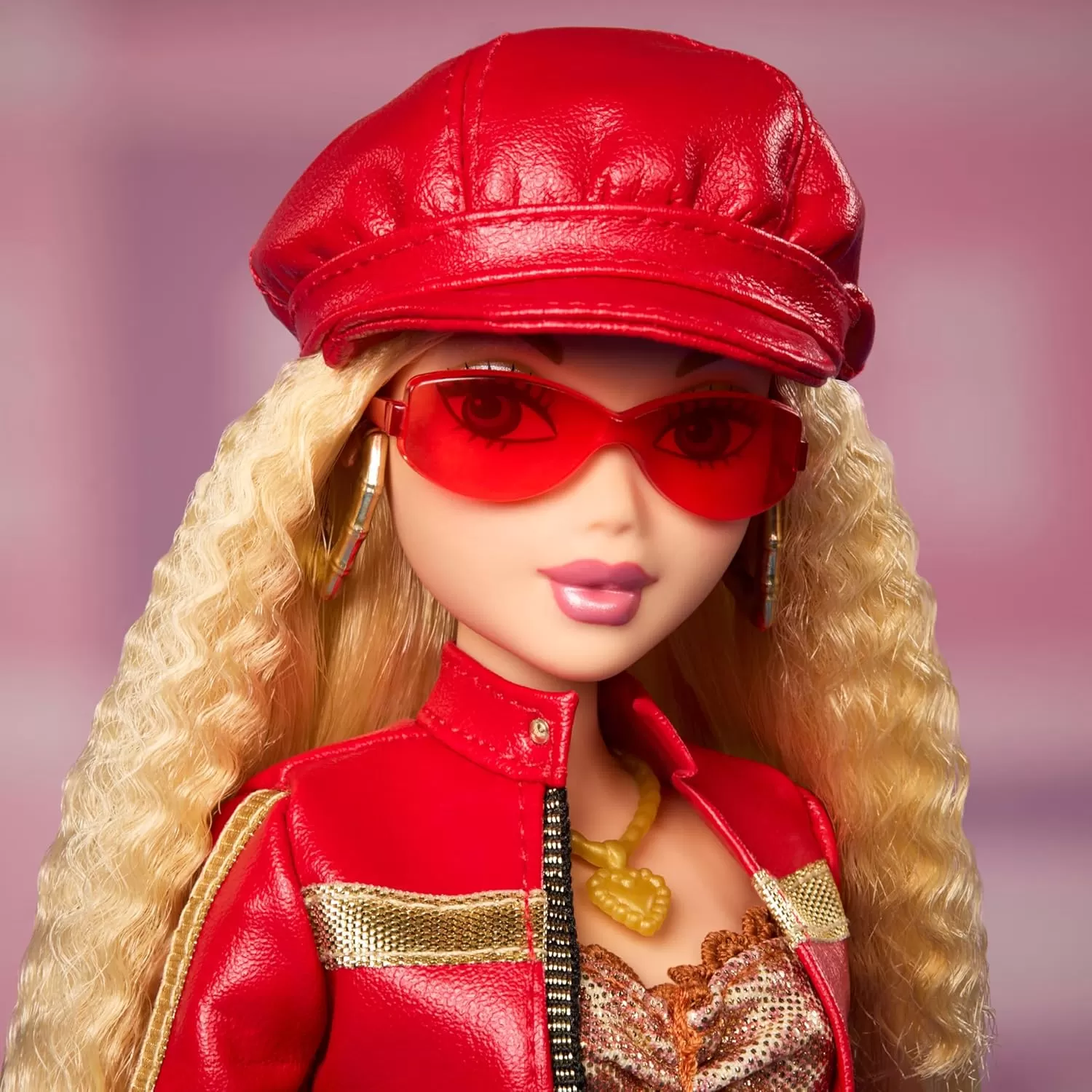 imageBarbie Signature My Scene Doll and Accessories in Y2KInspired Outfit with Pleather Jacket Flare Pants Saddle Bag and Doll Stand