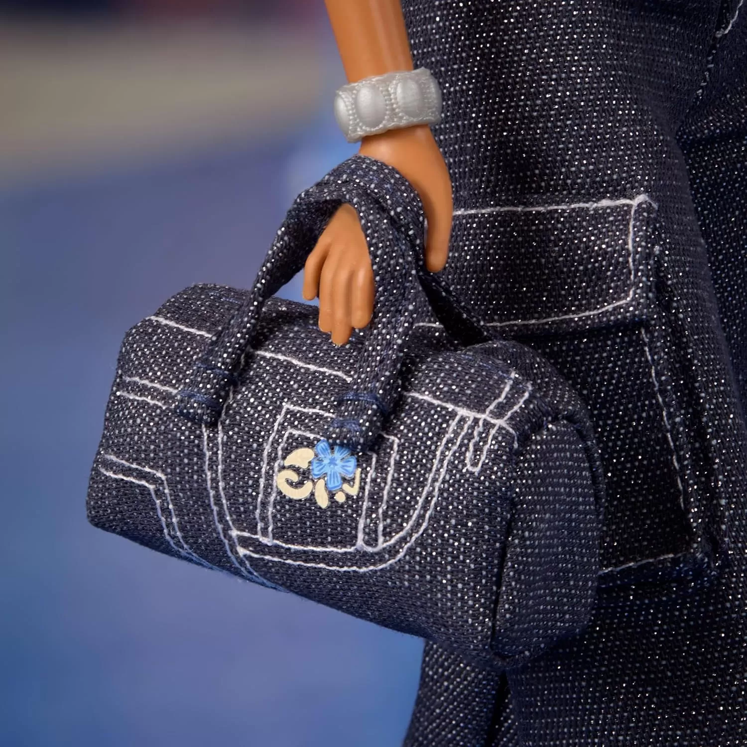 imageBarbie Signature My Scene Madison Doll and Accessories Y2KInspired Outfit with Butterfly Top Cargo Jeans Denim Bag and Doll Stand