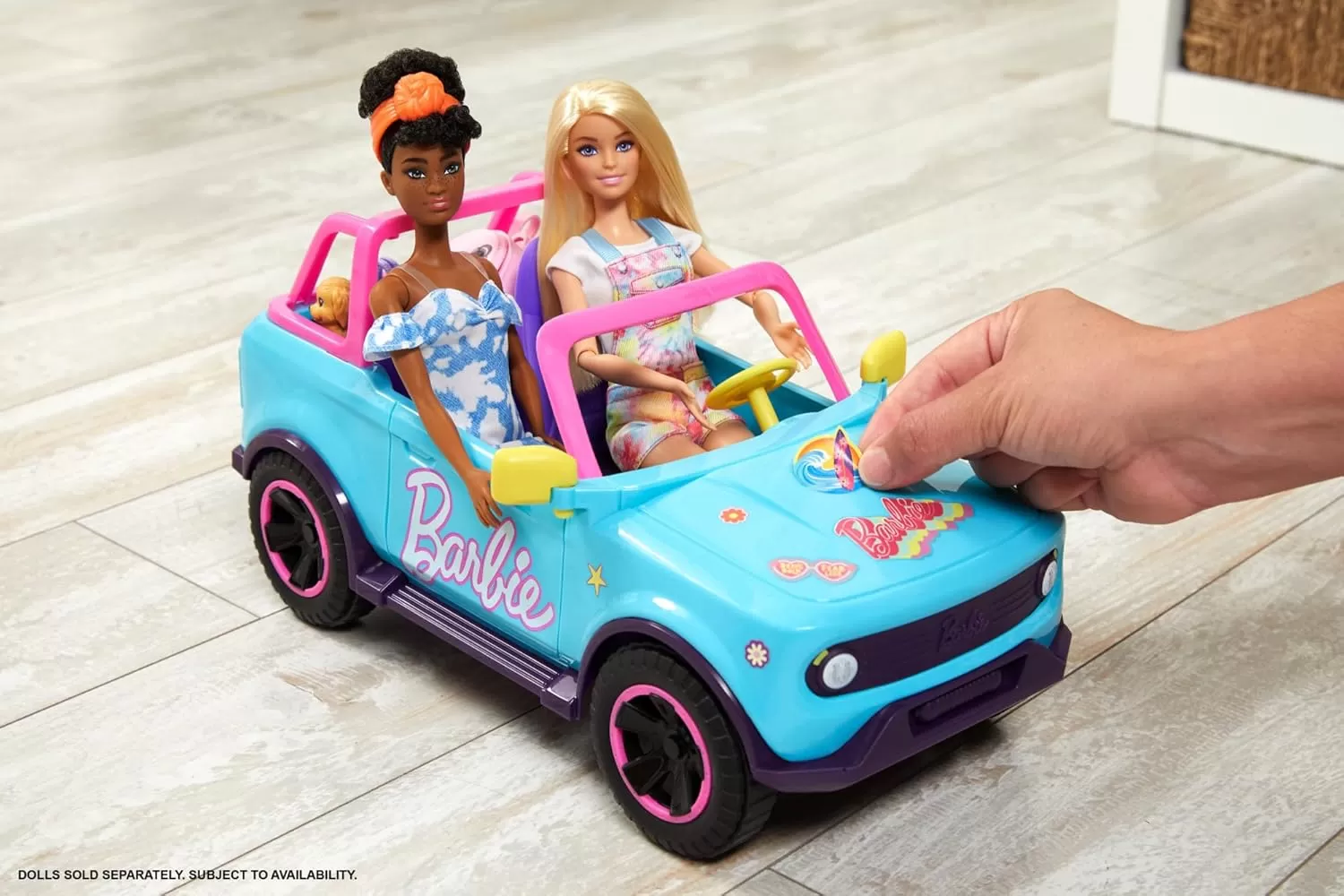 imageHot Wheels Barbie RC SUV RemoteControl Pink Vehicle That Fits 2 Fashion Dolls ampamp Accessories Includes KidApplied Stickers for Customization