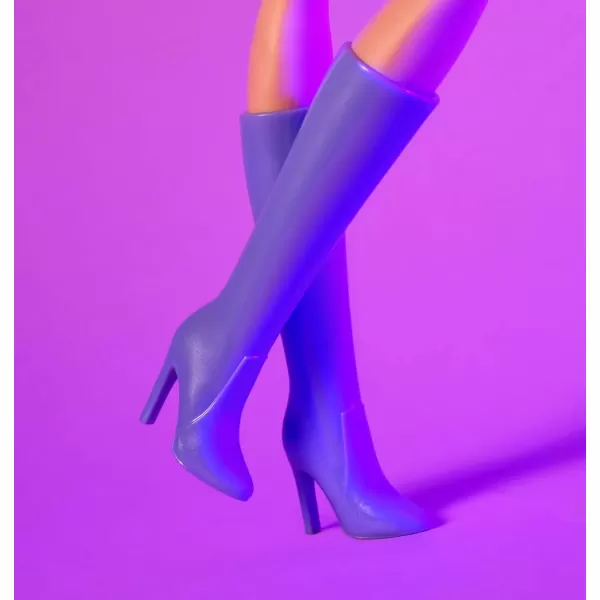 imageBarbie Looks Doll Collectible No 20 with Red Hair ampamp Modern Y2K Fashion Lavender Top ampamp FauxLeather Skirt with KneeHigh Boots