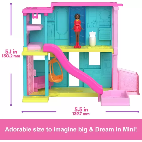 imageBarbie Mini BarbieLand Doll House Sets Mini Dreamhouse with Surprise 15inch Doll Furniture ampamp Accessories Plus Elevator ampamp PoolHouse