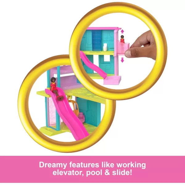 imageBarbie Mini BarbieLand Doll House Sets Mini Dreamhouse with Surprise 15inch Doll Furniture ampamp Accessories Plus Elevator ampamp PoolHouse