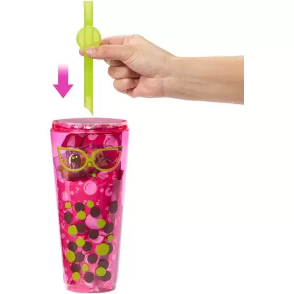 imageBarbie Pop Reveal Bubble Tea Series Doll ampamp Accessories with Fashion Doll ampamp Pet 8 Surprises Include Color Change Cup with Storage Styles May VaryBerry Bliss