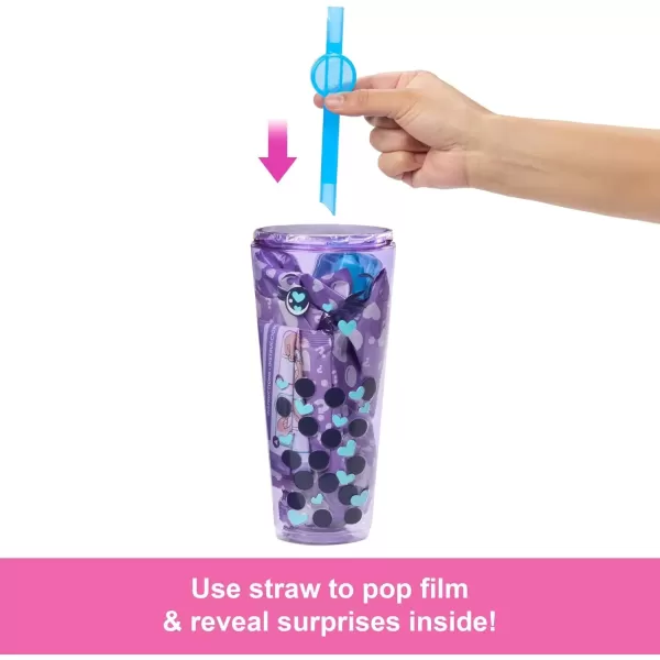 imageBarbie Pop Reveal Bubble Tea Series Doll ampamp Accessories with Fashion Doll ampamp Pet 8 Surprises Include Color Change Cup with Storage Styles May VaryTaro Milk