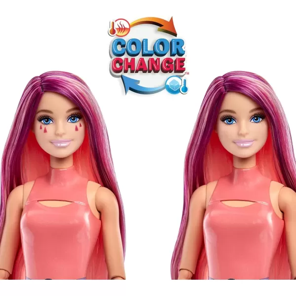 imageBarbie Pop Reveal Bubble Tea Series Doll ampamp Accessories with Fashion Doll ampamp Pet 8 Surprises Include Color Change Cup with Storage Styles May VaryMango Mochi