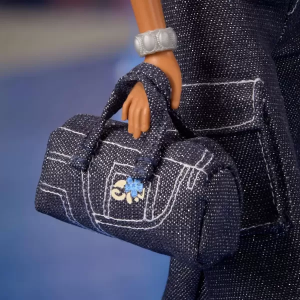 imageBarbie Signature My Scene Madison Doll and Accessories Y2KInspired Outfit with Butterfly Top Cargo Jeans Denim Bag and Doll Stand