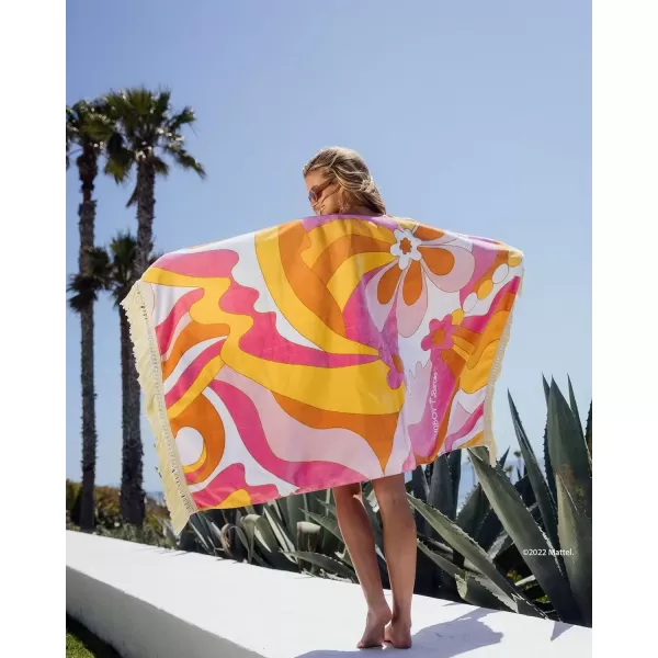 imageFUNBOY ampamp Barbie Luxury Dream Oversized Beach Towel with Fringe Medium