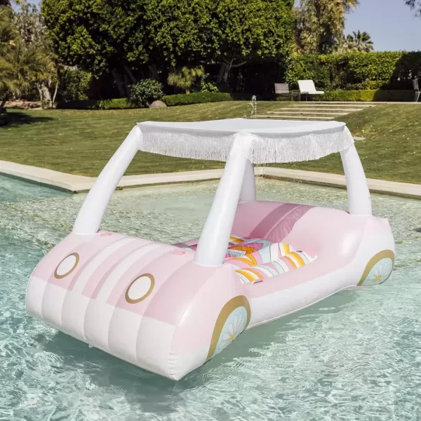 imageFUNBOY ampamp Malibu Barbie Luxury Inflatable Golf Cart Summer Pool Float  Land or Water Inflatable with Cup Holder