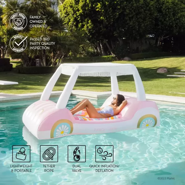 imageFUNBOY ampamp Malibu Barbie Luxury Inflatable Golf Cart Summer Pool Float  Land or Water Inflatable with Cup Holder