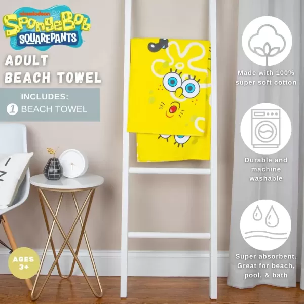 imageFranco Barbie Barbiecore Black ampamp White Striped Soft Cotton BathPoolBeach Towel 60 in x 30 in Official Licensed Barbie ProductSpongebob Squarepants
