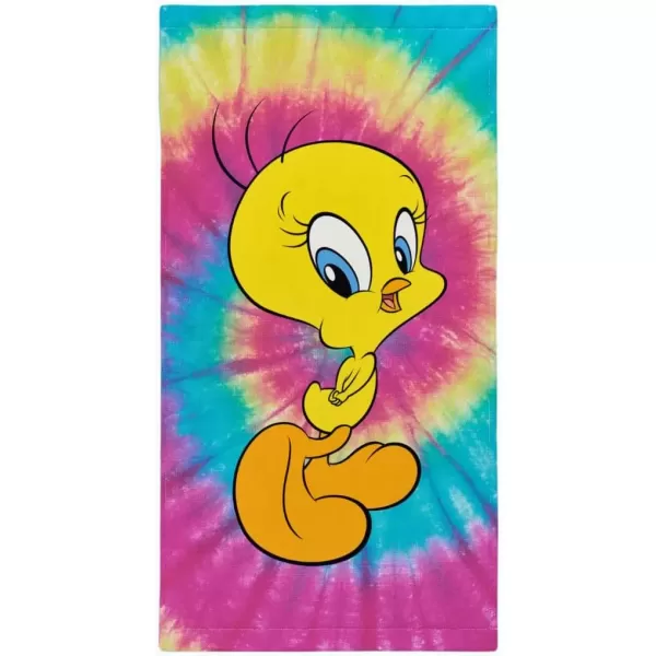 imageFranco Barbie Barbiecore Black ampamp White Striped Soft Cotton BathPoolBeach Towel 60 in x 30 in Official Licensed Barbie ProductThe Looney Tunes  Tweety Bird