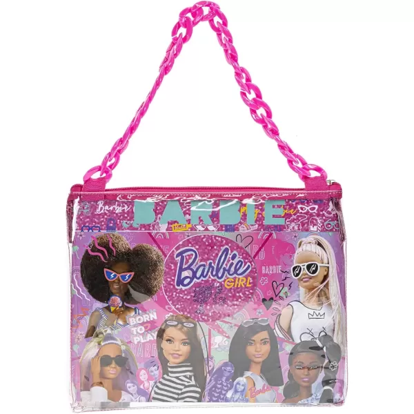 imageBarbie  Townley Girl 11 Pcs Makeup Filled Sling Chain Bag with Peel Off Nail Polish Eyeshadow Hair Accessories Body Glitter ampamp More Makeup Kit for Kids ampamp Girls Ages 3 BB0137GB