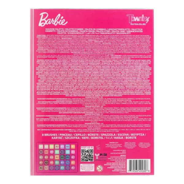 imageBarbie  Townley Girl 35Well Eyeshadow Palette Shimmery and Opaque Colors Pigmented Blendable 8 Application Brushes NonToxic 8 Perfect for Parties Sleepovers ampamp Makeovers