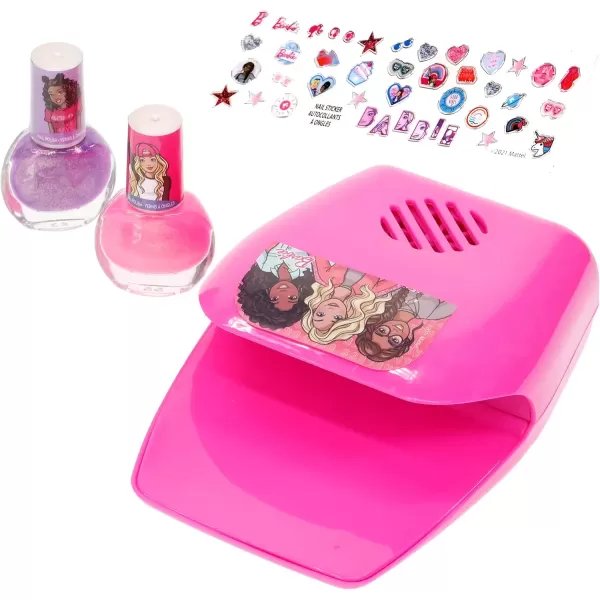 imageBarbie  Townley Girl NonToxic PeelOff Nail Polish Set with Nail Dryer for Girls Batteries Not Included Ages 3