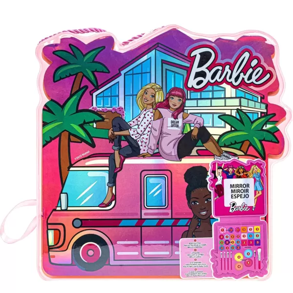 imageBarbie  Townley Girl Soft Case Vanity Set Includes Lip Gloss Face Shimmer Body Glitter Cheek Shimmer ampamp Accessories Ages 3 perfect for Parties Sleepovers ampamp MakeoversBarbie