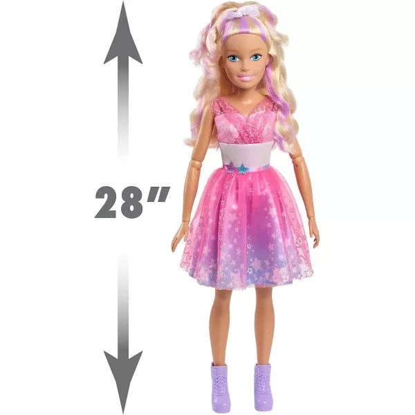 imageBarbie 28Inch Best Fashion Friend Star Power Doll and Accessories Blonde Hair Kids Toys for Ages 3 Up by Just PlayStar Power Blonde Hair