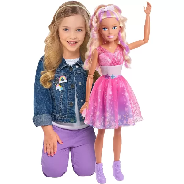 imageBarbie 28Inch Best Fashion Friend Star Power Doll and Accessories Blonde Hair Kids Toys for Ages 3 Up by Just PlayStar Power Blonde Hair