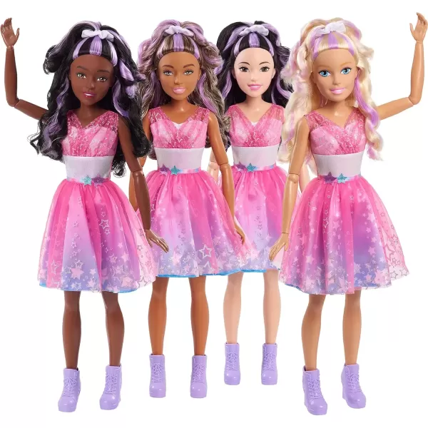 imageBarbie 28Inch Best Fashion Friend Star Power Doll and Accessories Blonde Hair Kids Toys for Ages 3 Up by Just PlayStar Power Blonde Hair