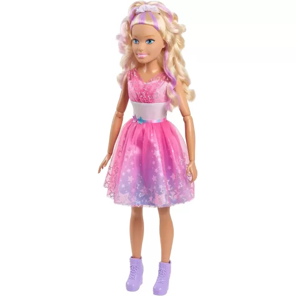 imageBarbie 28Inch Best Fashion Friend Star Power Doll and Accessories Blonde Hair Kids Toys for Ages 3 Up by Just PlayStar Power Blonde Hair