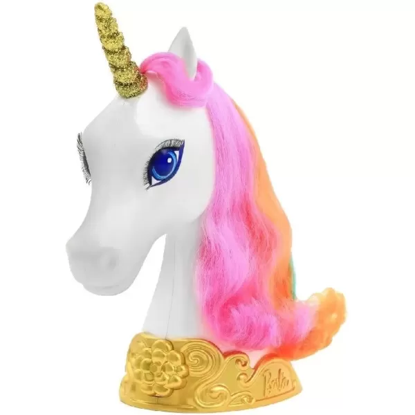 imageBarbie Dreamtopia 12inch Unicorn Styling Head with Accessories 10pieces Rainbow Hair Kids Toys for Ages 3 Up by Just Play1 Count Pack of 1