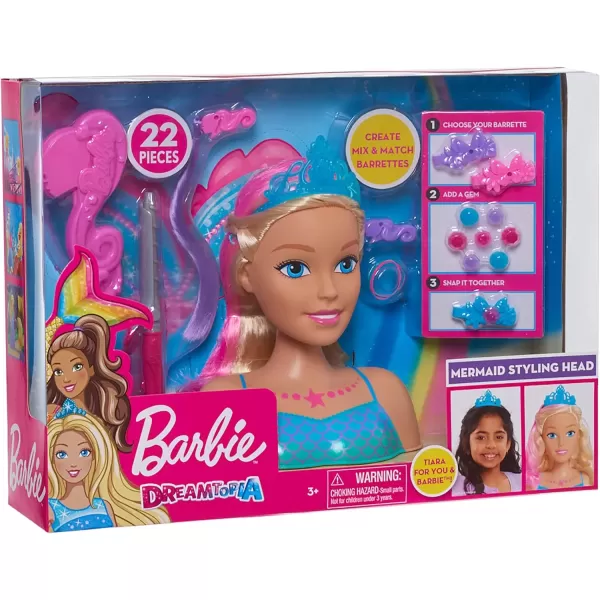 imageBarbie Dreamtopia Mermaid Styling Head 22 pieces Kids Toys for Ages 3 Up by Just Play