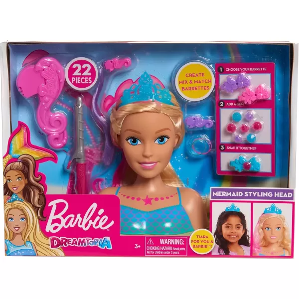 imageBarbie Dreamtopia Mermaid Styling Head 22 pieces Kids Toys for Ages 3 Up by Just Play